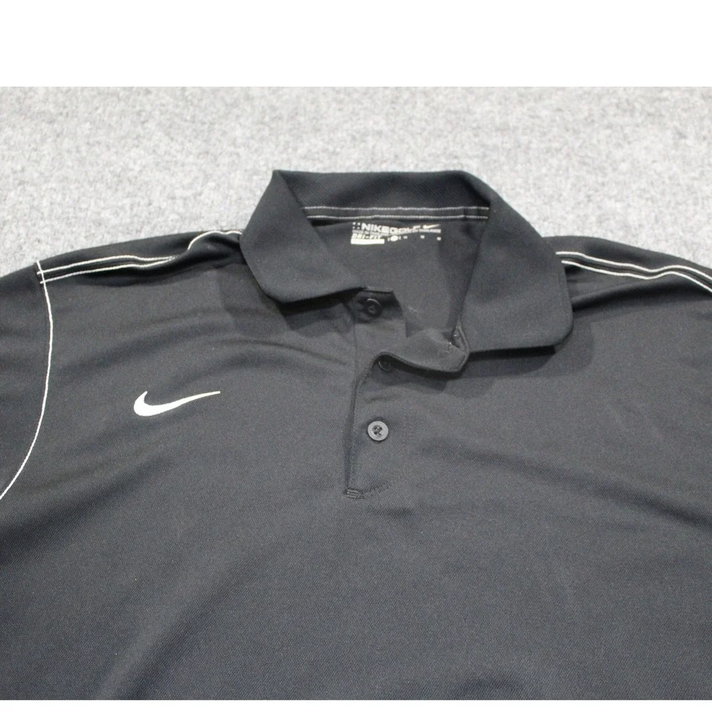 Nike Golf‎ Dri Fit Black Polo Shirt Jack Daniels Men's Medium
